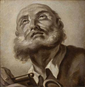Nachfolger von Giambattista Valentino Piazzetta (1682 - ebd., 1754) Kopf des Heiligen Petrus